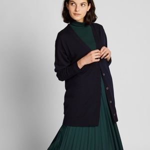 UNIQLO navy longline cardigan